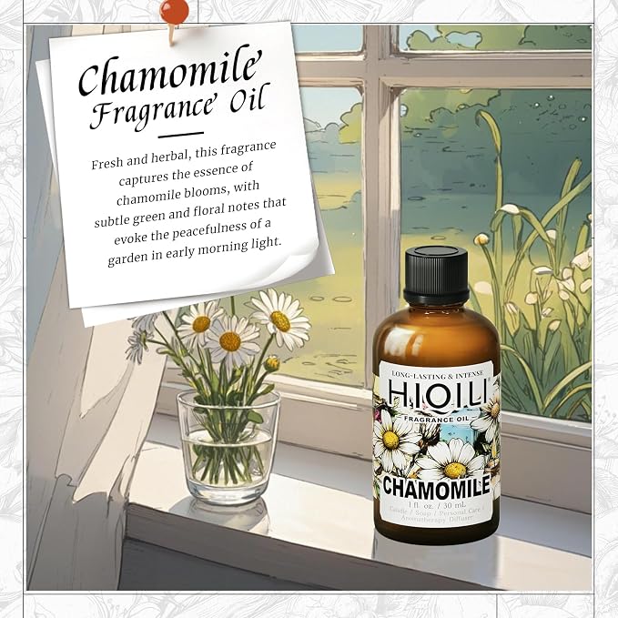 HIQILI Chamomile Fragrance Oil for Candle, Soap Making - 1 Fl Oz