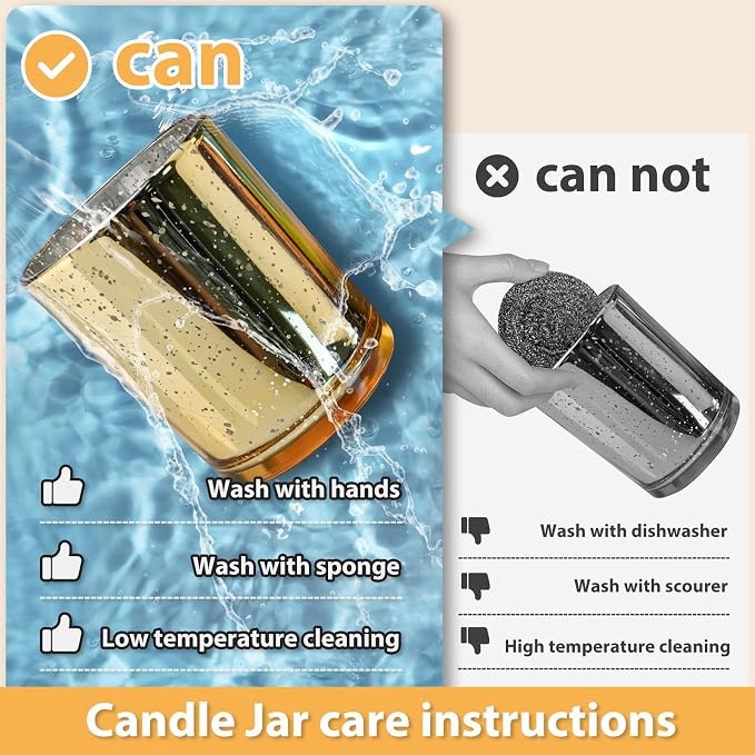 SHOWIN Thick Candle Jars for Making Candles 12 Pcs, 7 OZ Empty Jars with Wood Lids for Candle Making, Sample Container, Gold