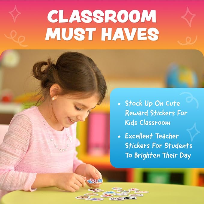 Cute Stickers for Kids Classroom Decor - 324pc Kawaii Water Bottle Stickers for Teens - Waterproof Vinyl Teacher Reward Stickers for Water Bottles - Back to School Supplies - Classroom Must Haves
