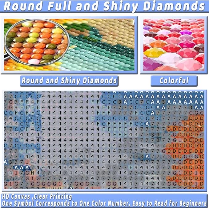 3 Pack Monet Diamond Art Kits for Adults Diamond Painting Kit for Beginner