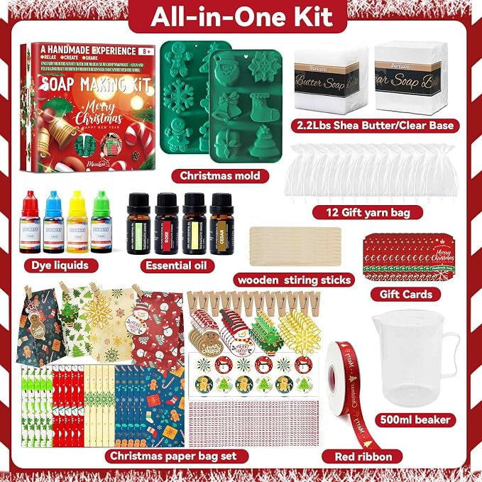 MuseLuxe Christmas Soap Making Kit for Adults