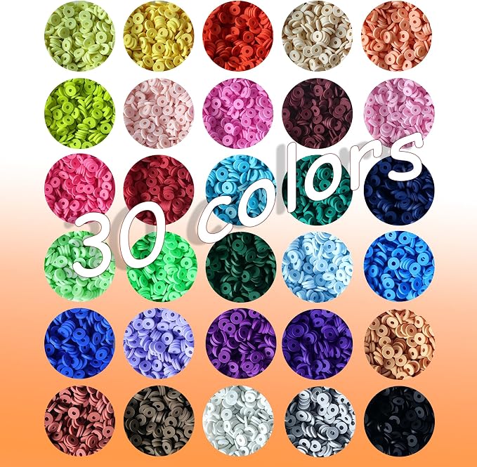 YMSDZHL 45000PCS 30Color Polymer Clay Beads Friendship Bracelet Making Kit