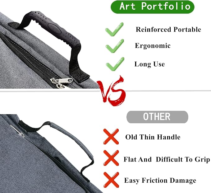 TreochtFUN Art Bags for Supplies Portfolio Case 19x25.5 in Artist backpack