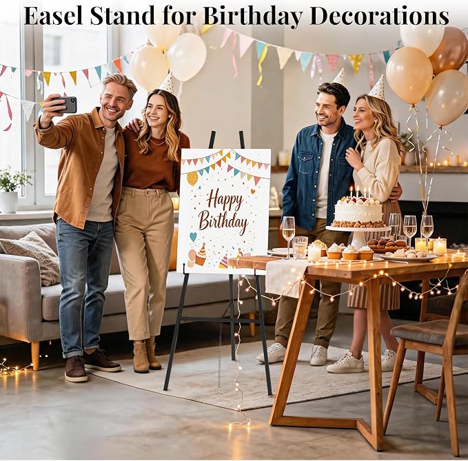 Ndsox Black Easel Stand for Sign, 4-Tier Adjustable Easel Display Stand