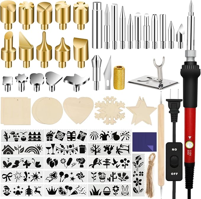 Wood Burning Kit for Beginners, 73PCS Professional Wood Burning Pen Tool