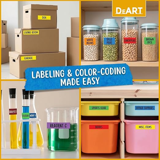 DEART 4 Packs Painters Tape Masking Tape Sharp Edge Line Technology 0.7 inch Blue Painting Tapes for DIY Crafts Arts Decoration No Residue Easy Removal Multi-Purpose Wall Paint Artist Paper Tape
