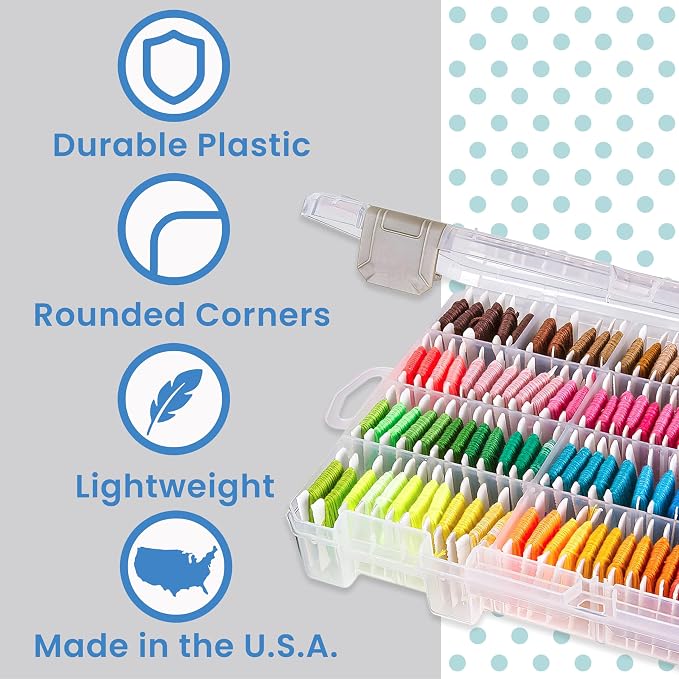 ArtBin Floss Finder Box, Embroidery Floss Organizer, Clear