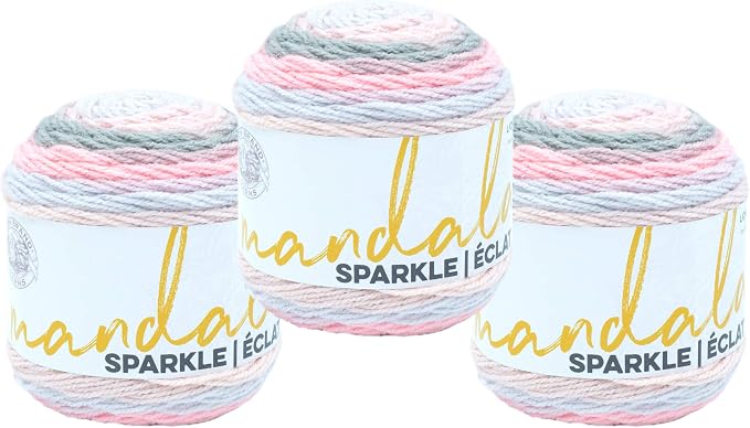 (3 Pack) Lion Brand Yarn Mandala Sparkle Yarn, Nova