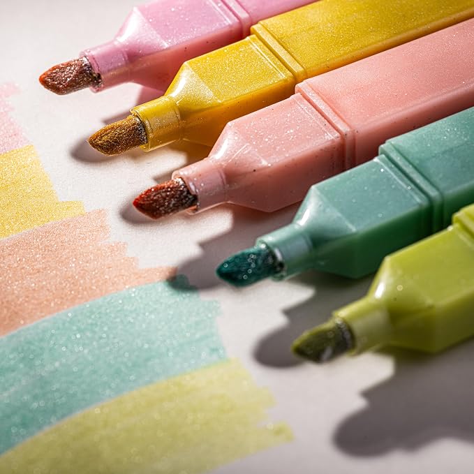 DIVERSEBEE Glitter Bible Highlighters with Soft Chisel Tip (Sunshine)