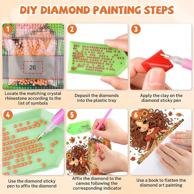Bowetile Fall Diamond Art Hanging Kits for Adults, Autumn Diamond Art Suncatchers Harvest Girl, 5D Special Shape Maple Leaf Diamond Painting Pendant Window Ornament Gifts for Home Wall Decor