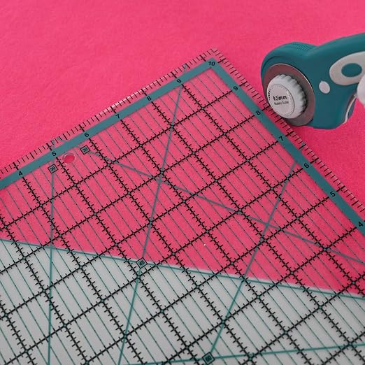 Quilting Rulers,Sewing Ruler,4 Piece Acrylic Square Quilting Templates,Clear Precision Ruler for Quilting Sewing,Tools Supplies Accessories Multcolor(3.5"x3.5" 5"x5" 6.5"x6.5" 10.5"x10.5")