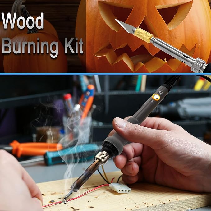 137PCS Wood burning Kit, DIY Creative Tool Set Soldering Woodburning Kit