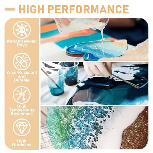 Puduo Epoxy Resin Kit 72OZ, Newly Formulated Crystal Clear Epoxy Resin | Strong, Bubble-Free, Anti-Yellowing Art Resin that，Suitable for Casting, DIY, Molds, Jewelry, Easy to Mix 1:1 Ratio