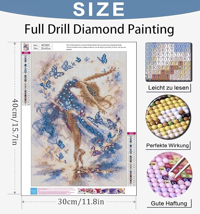 Benjenes Dancing Girl Diamond Art Kits for Adults Diamond Painting Kits