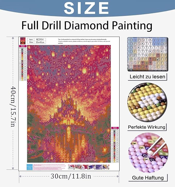 Benjenes Castle Diamond Art Kits for Adults Fantasy Diamond Painting Kits