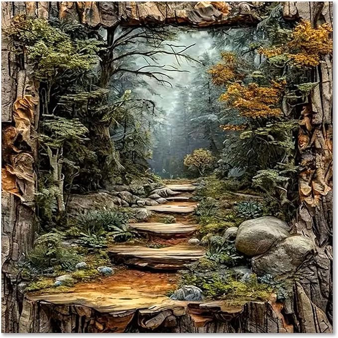 Paint by Numbers for Adults Forest, Paint by Numbers Kit for Adults 16x20in