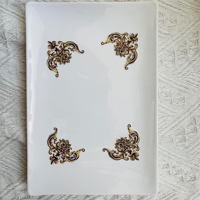24pcs Vintage Frame Corner Stickers Scrapbook Decorative Paper Gold