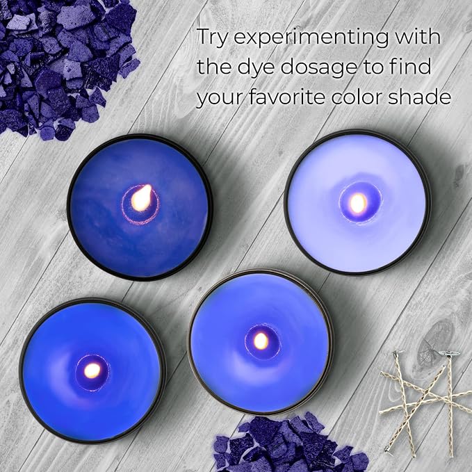 Dark Blue Candle Dye 2oz for Soy Candle Making – Wax Color Chips | Highly Concentrated Candle Wax Dyes – Candle Shop Premium Color Dye Chips for Soy Wax, Beeswax, Paraffin