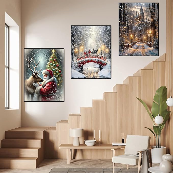 6 Pack Christmas Diamond Art Kits for Adults Christmas Diamond Painting Kit