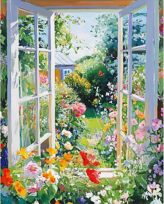 Amaieuin Flower Paint by Numbers Kits for Adults