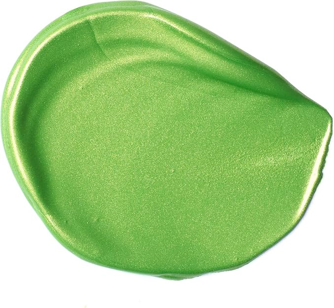 Liquitex BASICS Acrylic Paint, 4-oz Tube, Metallic Green | Medium Viscosity, Satin Finish, Lightfast, Fine Art Pigments, Range of Opacities, Easy Blending