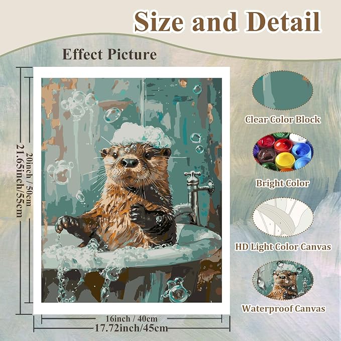 Funny Paint by Number for Adults, Paint by Numbers Kit for Adults 16x20 in
