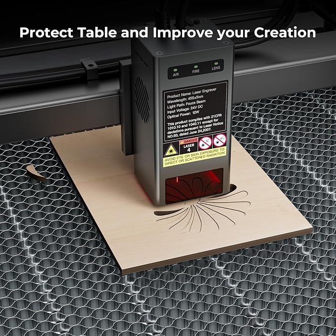 Honeycomb Laser Bed 500×500mm Honeycomb Working Panel for Heat Dissipation and Desktop-Protecting, Honeycomb Working Table with Aluminum Panel for Most Laser Cutter