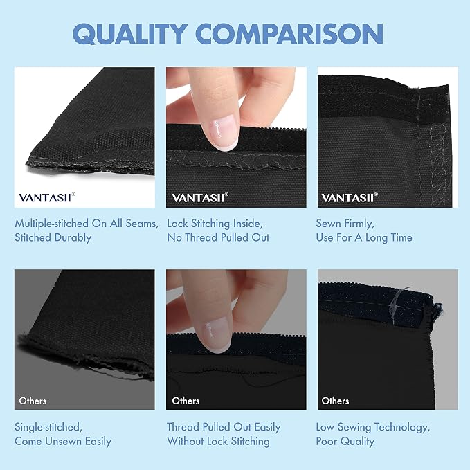 8 Pack Canvas Pencil Pouch, DIY Craft Zipper Bags Blank Makeup Bags Multifunctional Pouches Pencil Case for Cosmetic Toiletry Stationary (Black, 8.3” x 4.7”)