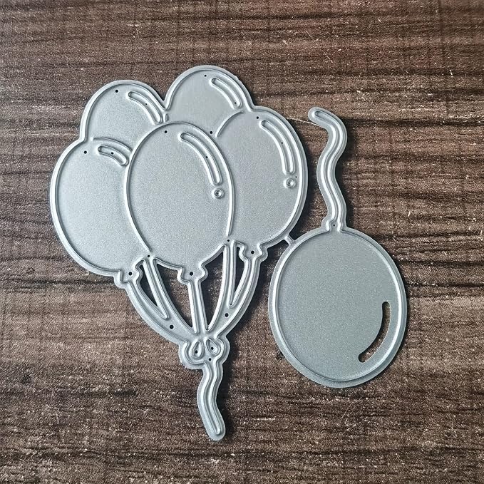 Lapoo Festivals Metal Cutting Die for Scrapbooking - Durable, Cut Stencils for DIY Scrapbook Photo Album Decorative Paper Card, Card Making Supplies, Embossing (Balloon 2.8 x 2.4 in)