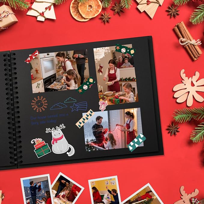 Scrapbook Photo Album 10"x10" 50 Sheets 100 Pages Hardcover Kraft Paper