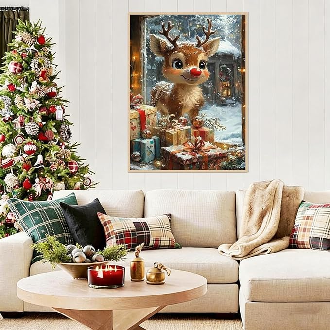 Lophomie Christmas Diamond Art Kits for Adults, 5D Diamond Painting Kits