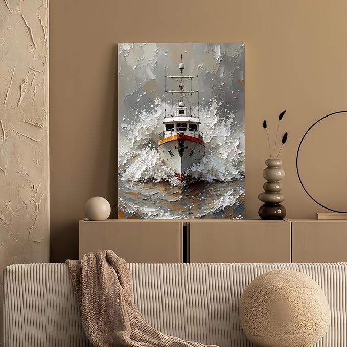 GXGLLPZBY Ship Painting by Numbers Kit for Adults Beginner,15.7X19.7 Inch | Paint by Numbers for Adults,Adult Paint by Number Kits on Canvas,Number Painting Acrylic Oil Painting,for Home Wall Decor
