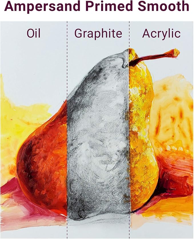 Ampersand Artist Panel Primed Smooth Surface for Painting and Mixed-Media, 7/8 Inch Depth, 5X7 Inch (PWP750507)