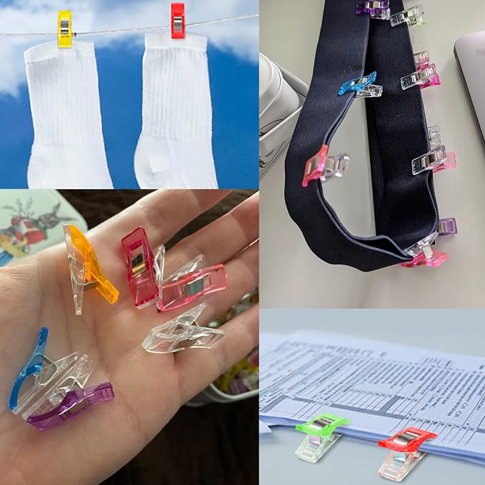 40 Pcs Sewing Clips for Fabric Acrylic Multifunctional Quilting Clips，Quilting Supplies, Sewing Accessories and Supplies