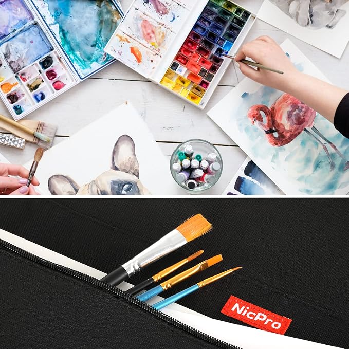 Nicpro Light Weight Art Portfolio Bag, 23x31” Waterproof Art Portfolio Case
