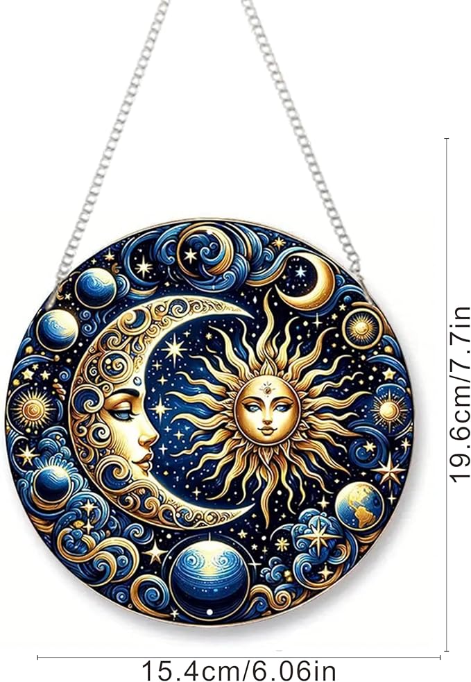 RYMILIE Hanging Diamond Art Kits for Adults Sun and Moon 8x8inch