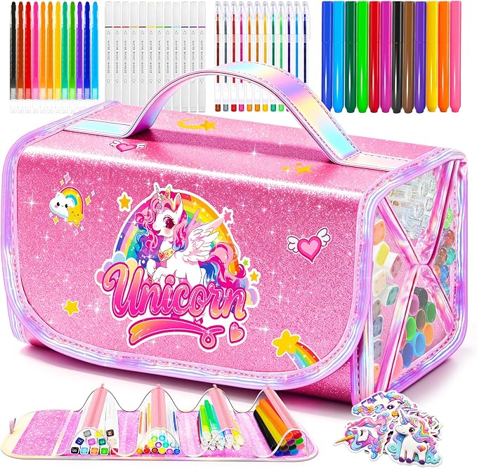 DreamyCandy 70 Pcs Washable Markers Set for Kids 4-8, Unicorn Art Set Gifts