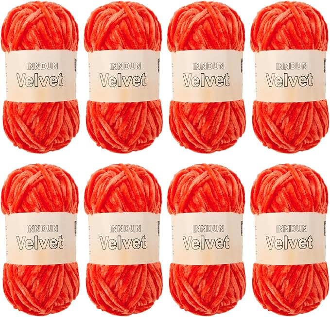 Soft Velvet Chenille Yarn for Crocheting, Super Bulky Yarn for Blankets