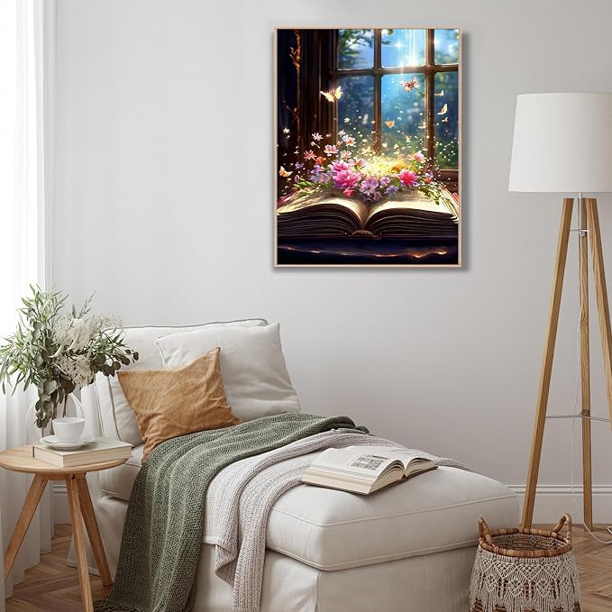 Ycydilirab 5D Diamond Painting for Adults Flowers- Diamond Art Kits for Adults Flowers, Gem Painting Perfect for Relaxation and Home Wall Decor 12x16inch