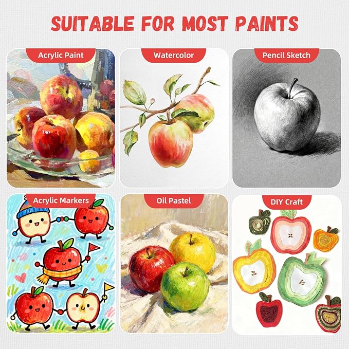 Simetufy 24 Pcs 11x14Inch Flat Canvas Boards for Painting, Art Panels | Gesso Primed Acid-Free 100% Cotton Blank for Acrylics Oil Watercolor Tempera Paint