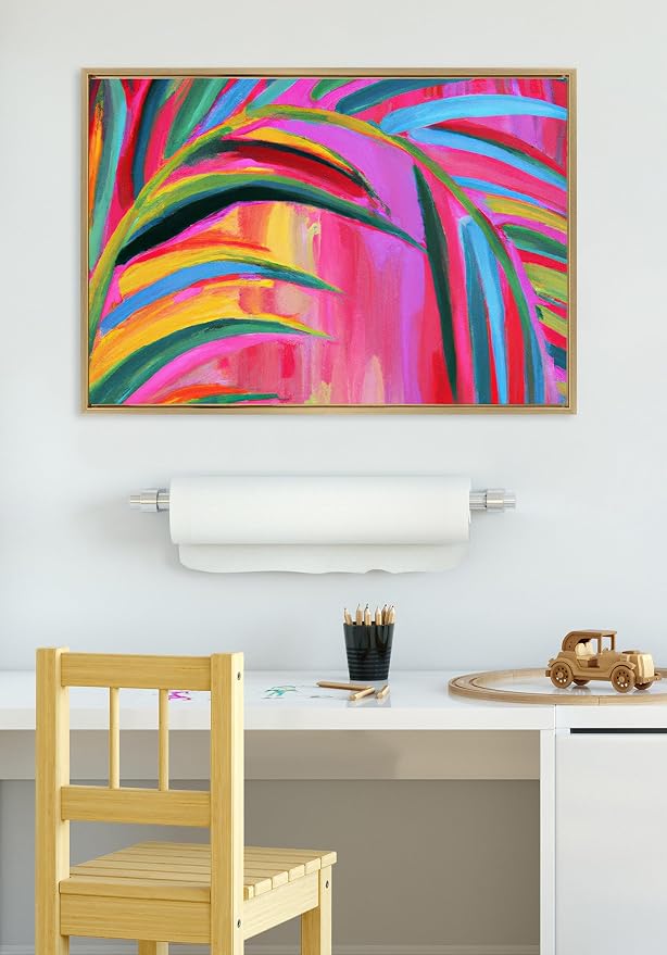 Kate and Laurel Sylvie Blank Framed Canvas Wall Art, 23x33 Bright Gold, Modern Empty Canvas for Paint-Your-Own Art, Premium Canvas Already Framed