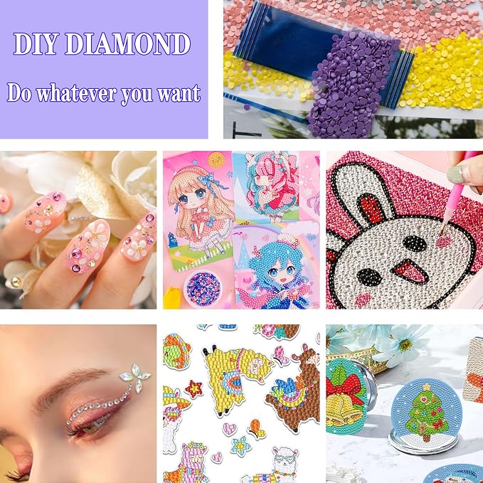 60000 Pieces 120 Color Diamond Art Painting Beads,Flat Bottom Round Resin Rhinestones for Diamond Art Painting Accessories, Round Drills for 5D Diamond Art DIY Craft