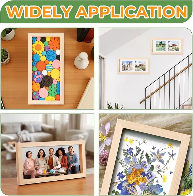 FSWCCK 5 Pack 6 x 12 inch Wood Panel Boards, Unfinished Wood Canvas Panels for Crafts, Painting Canvas, DIY Art Projects, Pouring, Arts Use with Oils, Acrylics