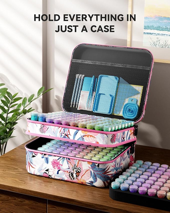 ARTDOT 240 Slots Storage Container for Diamond Art Kits for Adults, Portable Bead Storage Boxes for Diamond Painting Accessories and Tools