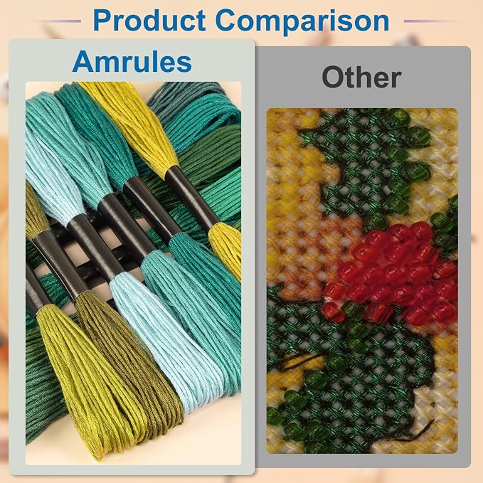 Amrules Friendship Bracelet String, 12 Pcs Embroidery Floss, Green Series | Including 344.5" Cotton Cross Stitch Thread, Hand Embroidery Thread for DIY Sewing and Embroidery Crafts Making