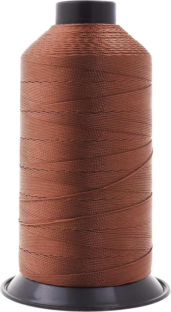 Mandala Crafts Size 207 630D T210 Brown Bonded Nylon Thread, 800 YDs