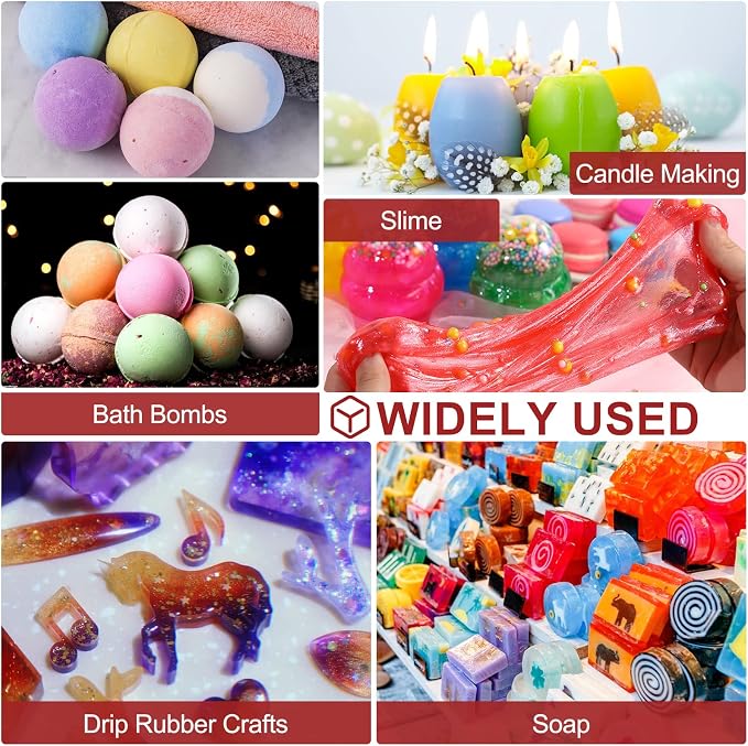CHANGTIKEJI Mica Powder, 48 Colors - 10 g/Bottle Pearlescent Pigment | Natural Pigment Powder for Epoxy Resin, Soap Making, Candle Making, Lip Gloss, Nail Polish, Bath Bombs, Eye Shadows