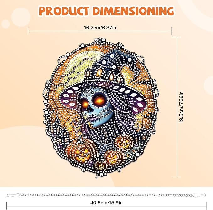Bowetile Stained Glass Witch Diamond Art Hanging Kits for Adults, Gothic Diamond Art Suncatchers Halloween, 5D Special Shape Diamond Painting Pendant Window Ornament Gift for Home Wall Decor