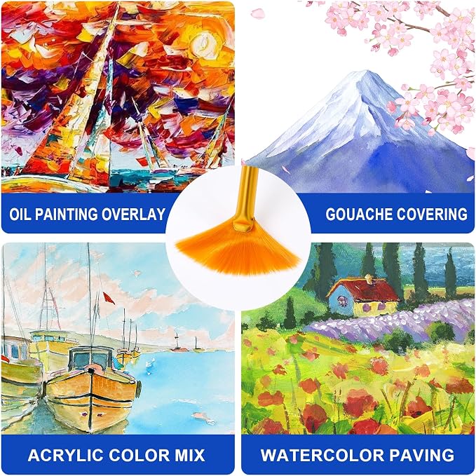ESRICH 240PCS Paint Brushes, Paint Brush for Acrylic Painting | Artist Paintbrushes for Oil Watercolor, Body Face Rock Canvas, Small Paint Brushes for Kids