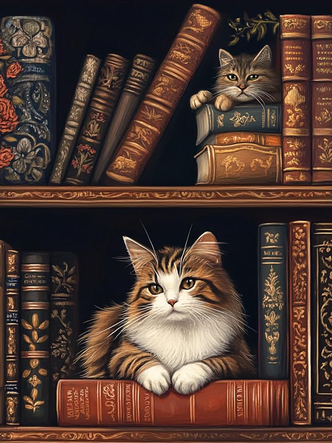 ijbnhd Cat Diamond Art Kits for Adults, 12 X 16 Inch